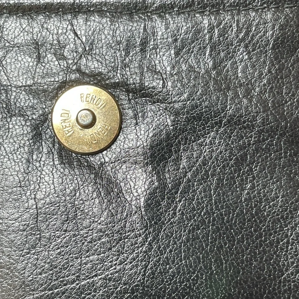 Fendi Vintage Black Woven Leather Rope Strap Crossbody Bag - Picture 7 of 16